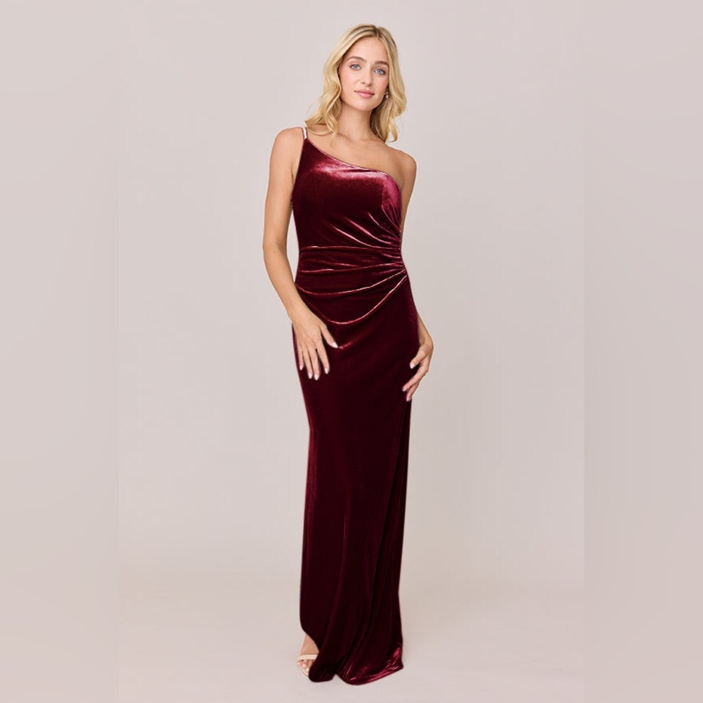 Revelry Jade Velvet Dress - Burgundy